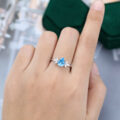 Swiss Blue Topaz Engagement Ring