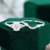 Oval Moissanite Rings Wedding Sets