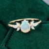MOLLYJEWELRY Yellow Gold Opal Engagement Ring