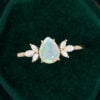 MOLLYJEWELRY Yellow Gold Opal Engagement Ring