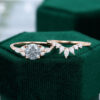 Grey Moissanite Engagement Ring