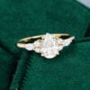 MOLLYJEWELRYUS Moissanite Gold Engagement Ring