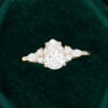 MOLLYJEWELRYUS Moissanite Gold Engagement Ring