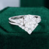 MOLLYJEWELRYUS Oval Cut Moissanite Engagement Ring Set