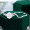 Oval Cut moissanite bridal ring sets