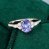 MOLLYJEWELRYUS Tanzanite Gold Engagement Ring