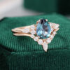 MollyjewelryUS Alexandrite Engagement Ring Set