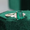 MollyjewelryUS Emerald cut Emerald Engagement Ring