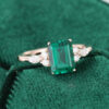 MollyjewelryUS Emerald cut Emerald Engagement Ring