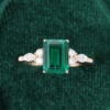 MollyjewelryUS Emerald cut Emerald Engagement Ring