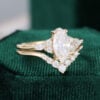 MollyjewelryUS Marquise Moissanite Engagement Ring Set