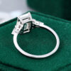 MollyjewelryUS Moissanite Emerald Cut Engagement Ring