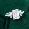 MollyjewelryUS Moissanite Emerald Cut Engagement Ring