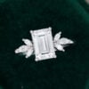 MollyjewelryUS Moissanite Emerald Cut Engagement Ring