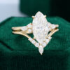 MollyjewelryUS Moissanite Gold Engagement Ring Set