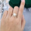 MollyjewelryUS Moissanite Gold Engagement Ring Set