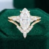 MollyjewelryUS Moissanite Gold Engagement Ring Set