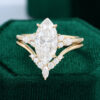 MollyjewelryUS Moissanite Gold Engagement Ring Set