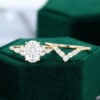 MollyjewelryUS Moissanite Gold Engagement Ring Set