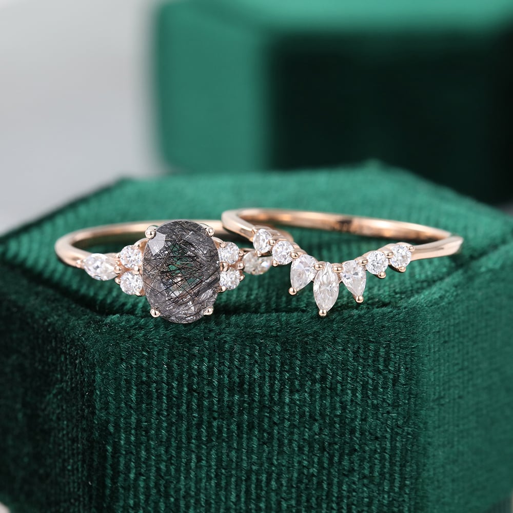 oval engagement rings moissanite MollyjewelryUS