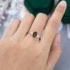MollyjewelryUS Oval Smoky Quartz Gold Engagement Ring