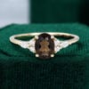 Smoky Quartz Gold Engagement Ring
