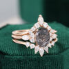 MollyjewelryUS Quartz Engagement Ring Set
