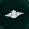 MollyjewelryUS White Sapphire Engagement Ring