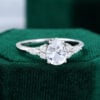 MollyjewelryUS White Sapphire Engagement Ring