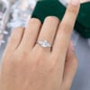 MollyjewelryUS White Sapphire Engagement Ring