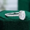 White Gold Oval cut 69mm Moissanite Engagement ring