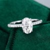 White Gold Oval cut 69mm Moissanite Engagement ring