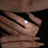 3ct Oval Moissanite Engagement Ring In Yellow Gold