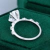 MOLLYJEWELRY 79mm Oval cut Moissanite White Gold Engagement Ring