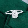 MOLLYJEWELRY 79mm Oval cut Moissanite White Gold Engagement Ring