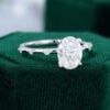 MOLLYJEWELRY 79mm Oval cut Moissanite White Gold Engagement Ring