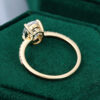MOLLYJEWELRY Gold Oval Moissanite Half Eternity Band Engagement Ring