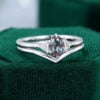2PCS Alexandrite Bridal Ring Set for Her