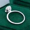 MOLLYJEWELRY Oval Moissanite White Gold Double Claw Engagement Ring
