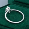 MOLLYJEWELRY Pear Shaped Moissanite White Gold Minimalist Engagement Ring
