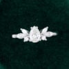 MOLLYJEWELRY White Gold Pear shaped 46mm Moissanite Engagement Ring