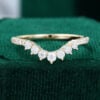 Moissanite Curved Bands