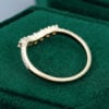 Unique Gold Moissanite Curved Wedding Band