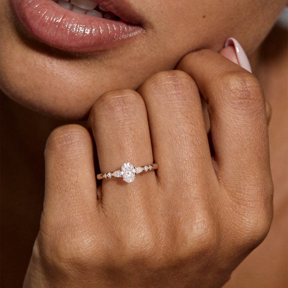 Half Carat Oval Cut Moissanite Promise Ring Dainty Engagement Ring (1)