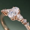 Half Carat Oval Cut Moissanite Promise Ring Dainty Engagement Ring (2)