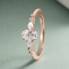 Half Carat Oval Cut Moissanite Promise Ring Dainty Engagement Ring (4)
