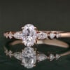 Half Carat Oval Cut Moissanite Promise Ring Dainty Engagement Ring (6)