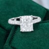 MollyJewelryUS Radiant Cut Moissanite Engagement ring White Gold