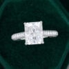 MollyJewelryUS Radiant Cut Moissanite Engagement ring White Gold