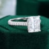 MollyJewelryUS Radiant Cut Moissanite Engagement ring White Gold